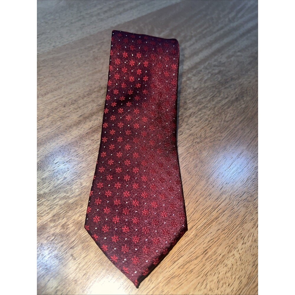 Ho Ho Ho‎ Men’s Christmas Red Snowflake Tie 58” X 3”